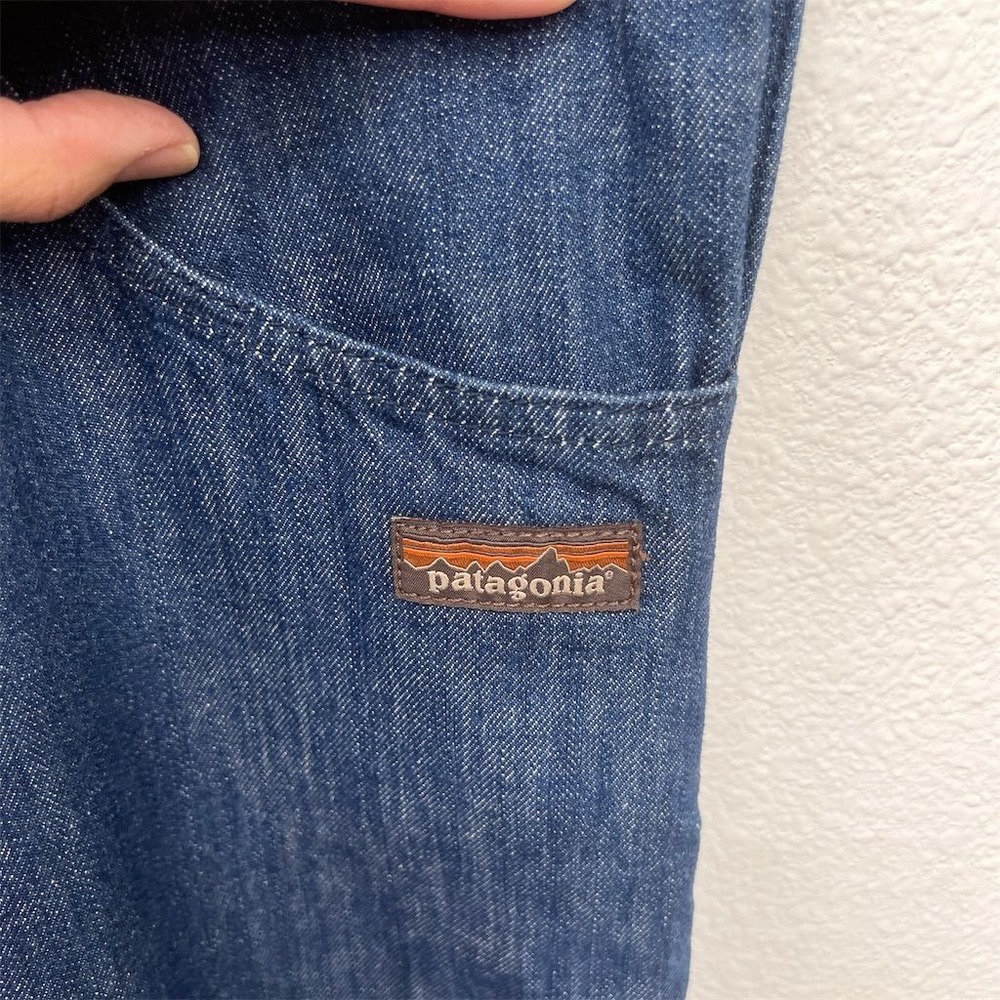 Patagonia Dark Blue Denim Overalls Jumpsuit